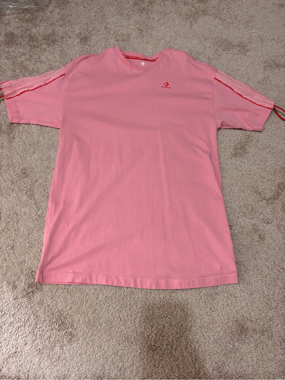 Converse women’s Pink Short Sleeve Tee with Chest Logo